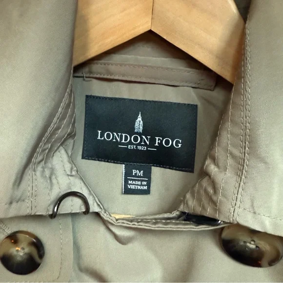 vintage London fog long classic trench double breasted petite medium - Picture 7 of 8
